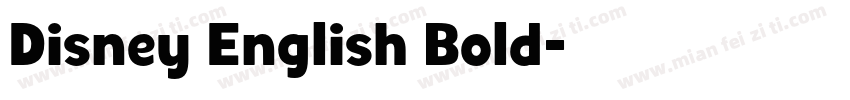 Disney English Bold字体转换